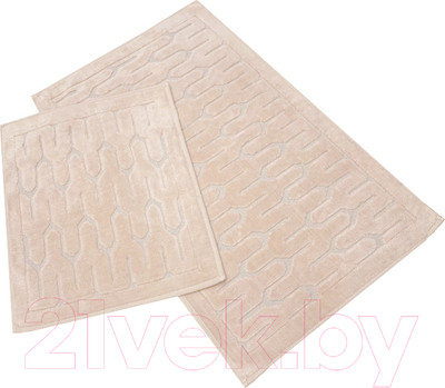 Набор ковриков для ванной и туалета Karven Yay / KV 107 (Krem/крем)