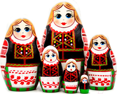 Матрешка сувенирная Брестская Фабрика Сувениров В славянской одежде / 6203