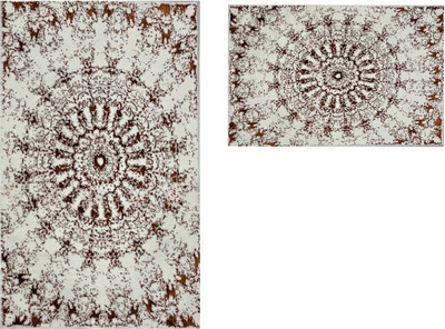 Набор ковриков для ванной и туалета Zebra Casa Giovann / KV 265 (Ekru/Bakir/экрю/медный)