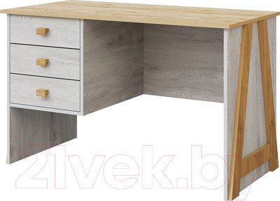 Письменный стол Мебель-КМК Скандинавия 0905.20 3Я (бетон светлый/дуб наварра)