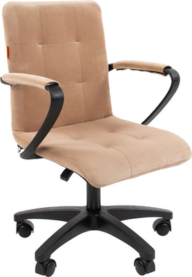 Кресло офисное Chairman 030 (ткань Т-10 бежевый/пластик/ролик PU)