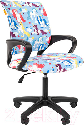 Кресло детское Chairman Kids 103 LT (единороги/черный)