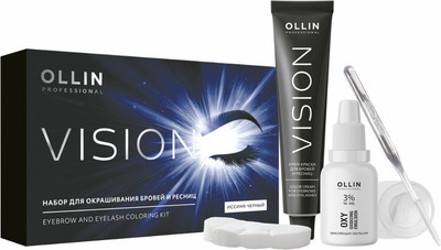 Набор для окрашивания бровей Ollin Professional Vision / 772543 (иссиня-черный)