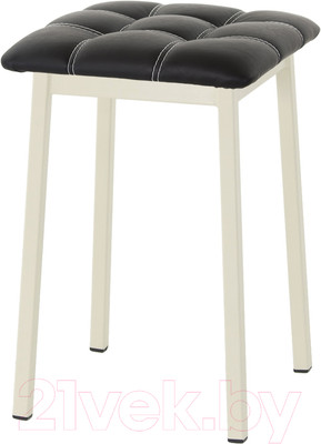 Табурет AMC Comfort 7К3.1 (кожзам черный/слоновая кость)