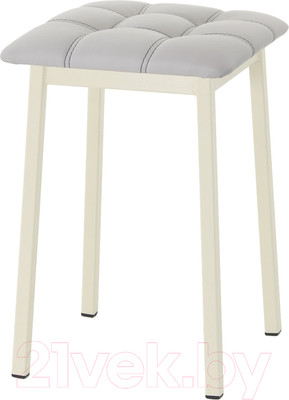 Табурет AMC Comfort 7К3.6 (кожзам серый/слоновая кость)