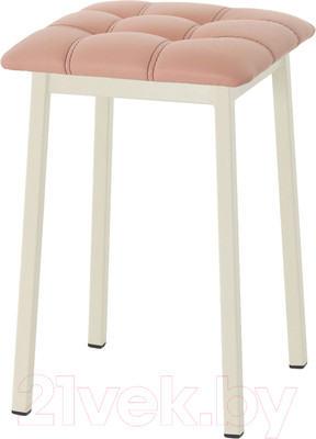 Табурет AMC Comfort 7К3.7 (кожзам коралл/слоновая кость)