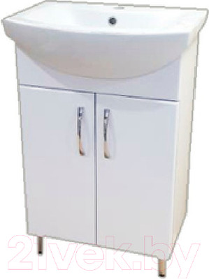 Тумба под умывальник СанитаМебель Камелия-63.21 Д2 (белый)