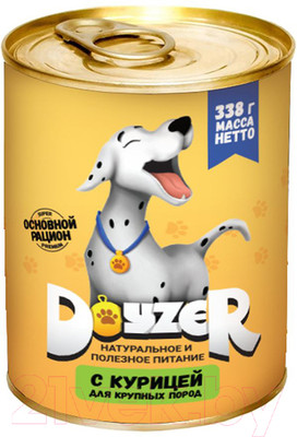Влажный корм для собак Doyzer Для крупных пород с курицей (338г)