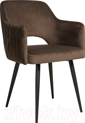 Стул Олмеко Берта (велюр тенерифе шоколад/черный)