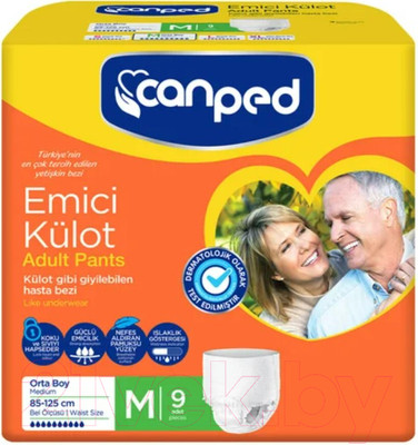 Трусы впитывающие для взрослых Canped Adult Pants (M, 9шт)