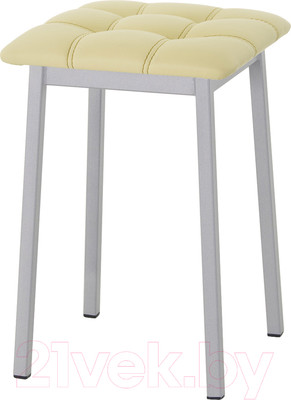 Табурет AMC Comfort 7К5.15 (кожзам светло-желтый/серебристый)