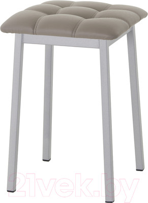 Табурет AMC Comfort 7К5.18 (кожзам латте/серебристый)