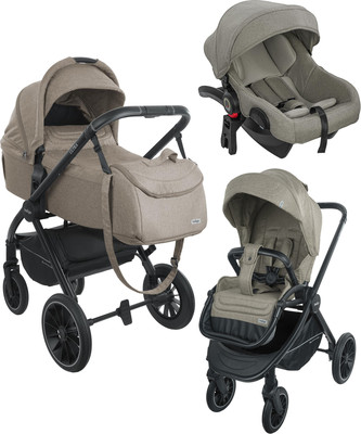 Детская универсальная коляска INDIGO Ultra 3 в 1 (бежевый)