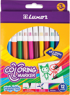 Фломастеры Luxor Coloring / 6101/12 BOX (12цв)