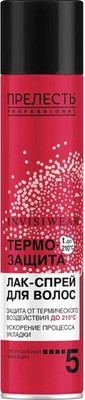 Лак для укладки волос Прелесть Professional Invisiwear Термозащитный (300мл)