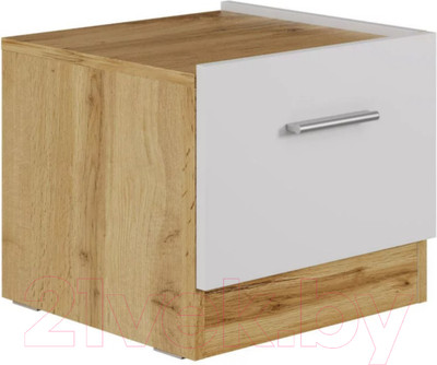 Прикроватная тумба НК Мебель Fresco правая / 72516688 (белый/дуб вотан)