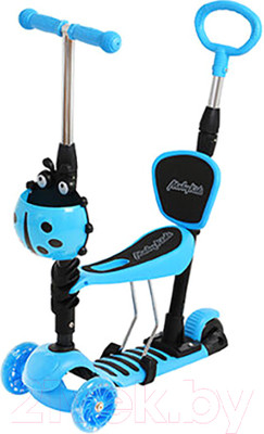 Самокат детский Moby Kids Божья коровка 3 в 1 / 641408 (синий)