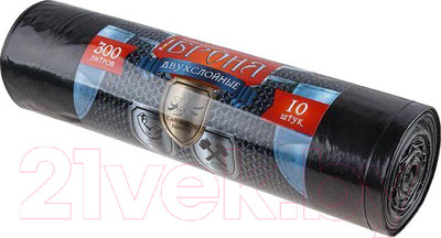 Пакеты для мусора Ромашка ВР-0014 (черный, 300л)