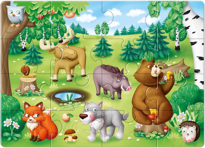 Развивающая игра Baby Toys First Puzzle Кто живет в Лесу / 04190 (16эл)
