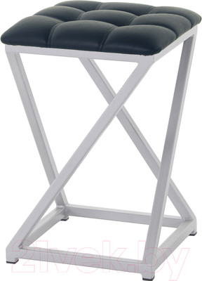 Табурет AMC Comfort 8К5.16 (кожзам антрацит/серебристый)