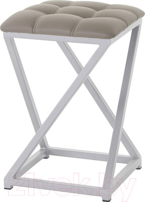 Табурет AMC Comfort 8К5.18 (кожзам латте/серебристый)