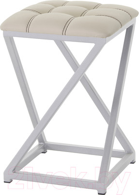 Табурет AMC Comfort 8К5.3 (кожзам бежевый/серебристый)