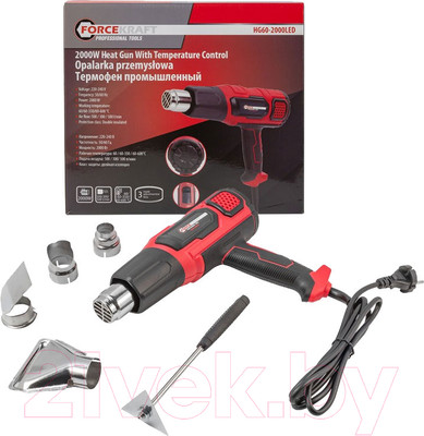 Строительный фен ForceKraft FK-HG60-2000LED(52345)