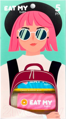 Набор бальзамов для губ Eat My Заряд уверенности (5шт)