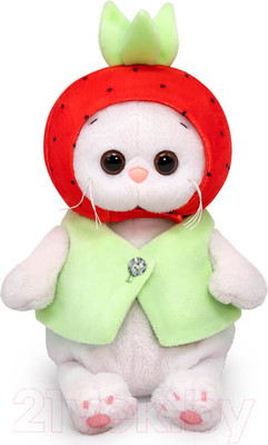 Мягкая игрушка Budi Basa Кошечка Ли-Ли Baby в шапочке клубничка / LB-109