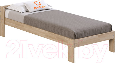 Односпальная кровать Домаклево Маруся 80x200 (сосна/натуральный)