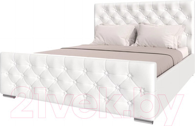 Каркас кровати НК Мебель Интеро 160x200 / 72306770 (белый кожзам)