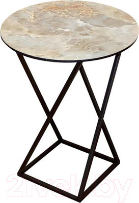 Журнальный столик Древпром М100 ДП1-03-05 48x48x62 (фотопечать оникс)