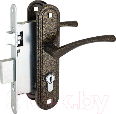 Замок врезной Омега ЗВ7 (бронза)