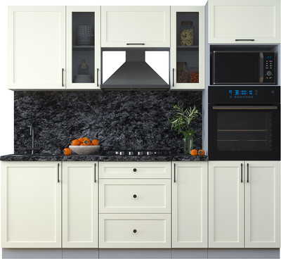 Кухонный гарнитур Интерлиния Тренд 2.3В (белый/белый/кастилло темный)