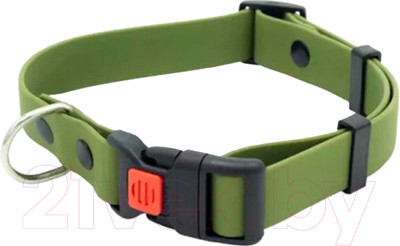 Ошейник КАСКАД Из биотана с фастексом / 30125551-25 (матовый, оливковый)
