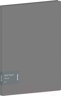 Папка для бумаг Berlingo Soft Touch / FS4_17985 (серый)