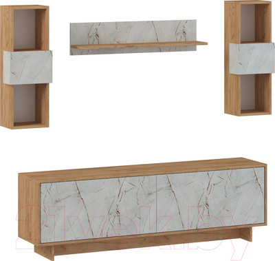 Горка для гостиной Genesis Мебель Oskar Mini (дуб золотой/каспий светлый)