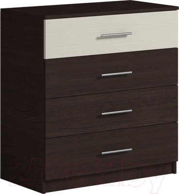 Комод Genesis Мебель Светлана 4 ящика (венге/дуб молочный)