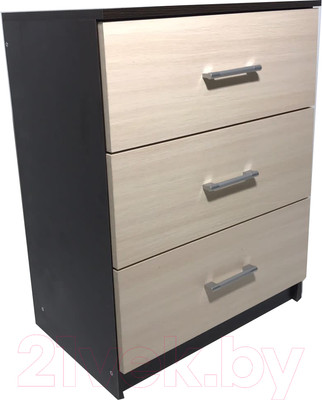 Комод Genesis Мебель Светлана 3 ящика (венге/дуб молочный)