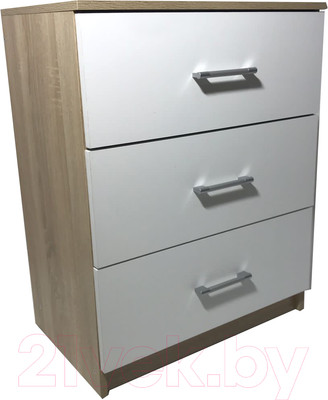Комод Genesis Мебель Светлана 3 ящика (дуб сонома/белый)