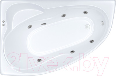 Ванна акриловая Triton Николь 160x100 R Базовая Flat (с гидромассажем)