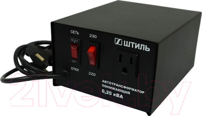 Трансформатор понижающий Штиль АТ 230-220/120-0.25-50 (черный)