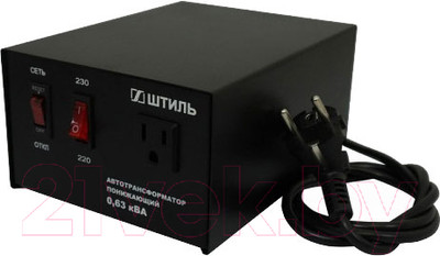 Трансформатор понижающий Штиль АТ 230-220/120-0.63-50 (черный)