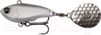 Тейл-спиннер Savage Gear Fat Tail Spin Sinking White Silver / 71758