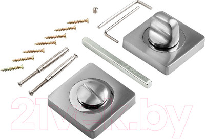 Фиксатор дверной защелки Ренц INBK 02 SC/CP (хром матовый/хром блестящий)