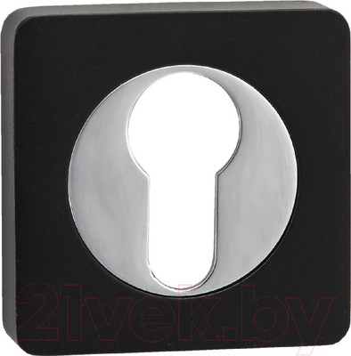 Накладка на цилиндр Ренц INET 02 B/CP (черный/хром блестящий)