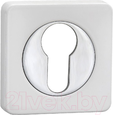 Накладка на цилиндр Ренц INET 02 W/CP (белый/хром блестящий)