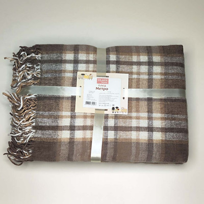 Плед Vladi Метро 170x210 3/BOON 08987 (белый/бежевый/коричневый)