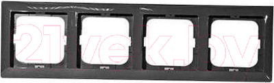 Рамка для выключателей и розеток ABB Basic 55 1725-0-1509 (шато-черный)