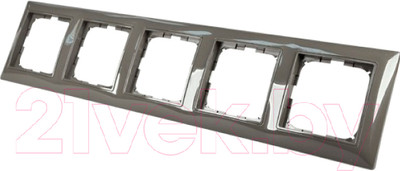 Рамка для выключателей и розеток ABB Basic 55 1725-0-1510 (шато-черный)